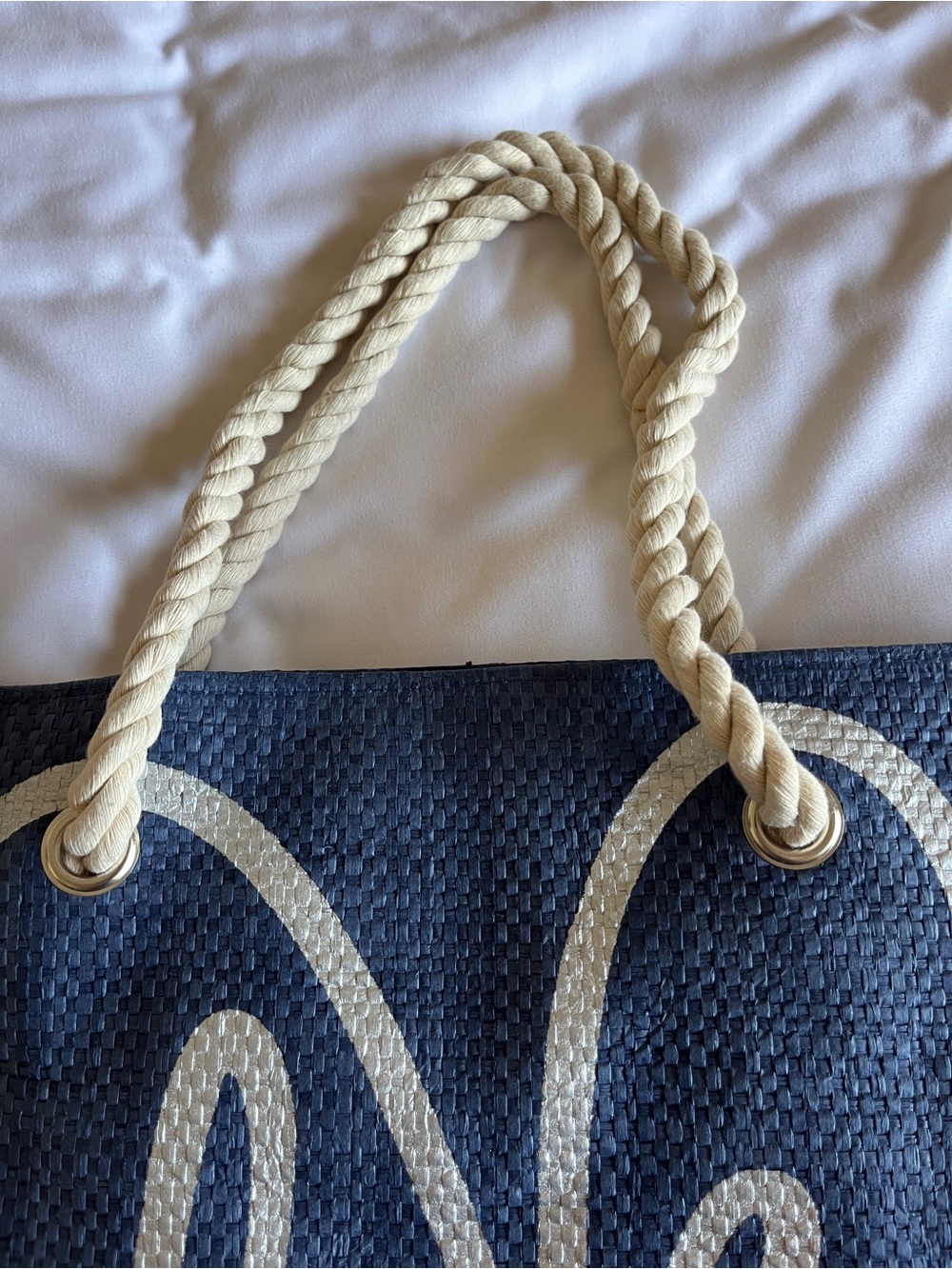 Seattle Mariners Blue Woven Straw Small Love Rope Tote Bag โพ๏ธ - Picture 14 of 15